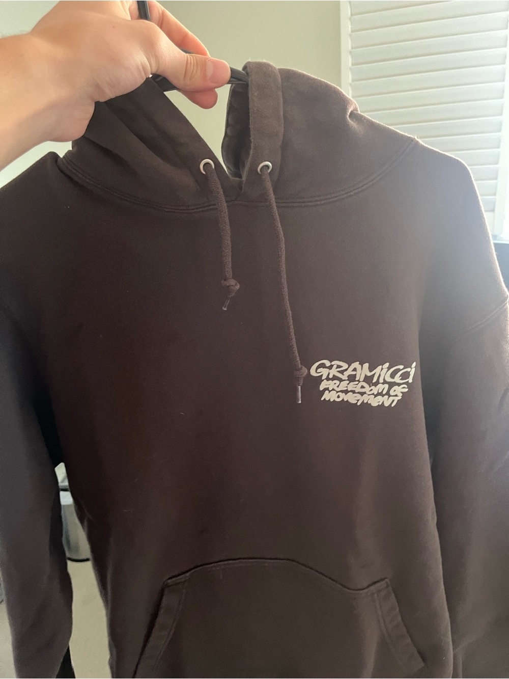 Gramicci Men's Brown Pullover Hoodie - Classic Logo